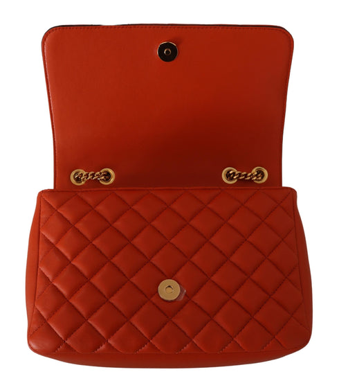 Versace Red Nappa Leather Medusa Shoulder Bag